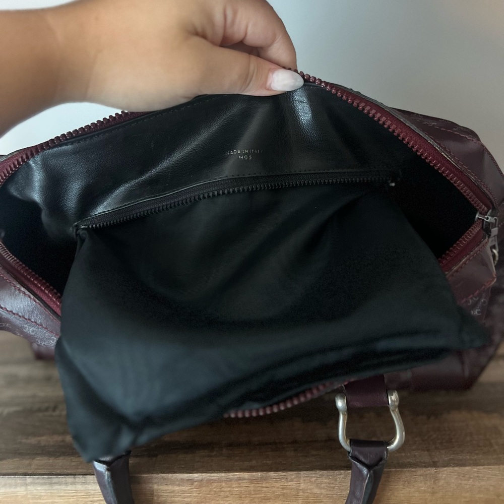 EUC Celine Macadam Burgundy Boston Bag All Leather RARE - Picture 12 of 15